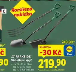 Lidl Parkside lopata nabídka