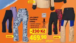 Lidl Freeridové kalhoty nabídka