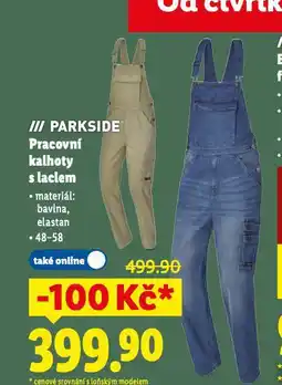 Lidl Pracovní kalhoty nabídka