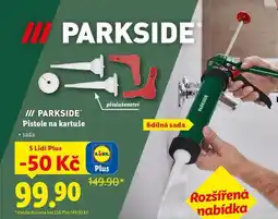 Lidl Parkside pistole na kartuše nabídka