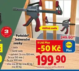 Lidl Parkside jednoruční svorky nabídka