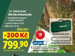 Lidl Parkside aku řetězová pila nabídka
