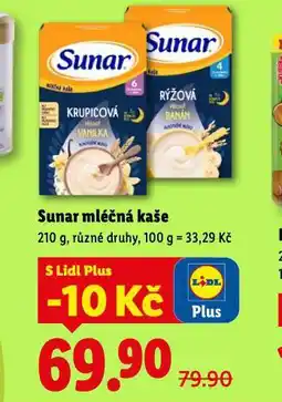 Lidl Sunar kojenecká výživa nabídka