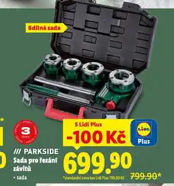 Lidl Parkside sada pro řezání závitů nabídka