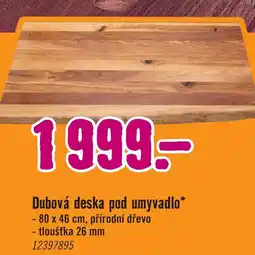 Hornbach Dubová deska pod umyvadlo nabídka