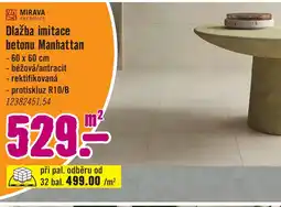 Hornbach Dlažba imitace betonu Manhattan nabídka