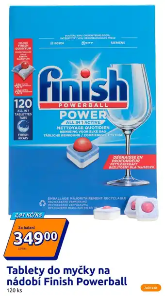 Action Tablety do myčky na nádobí finish powerball nabídka