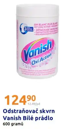 Action Odstraňovač skvrn vanish bílé prádlo nabídka