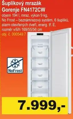 Elektro Spáčil Šuplíkový mrazák Gorenje FN4172CW nabídka