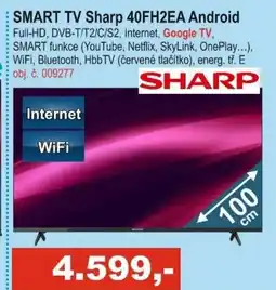 Elektro Spáčil SMART TV Sharp 40FH2EA Android nabídka