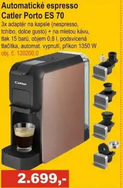 Elektro Spáčil Automatické espresso Catler Porto ES 70 nabídka