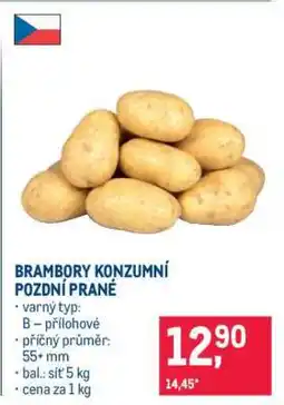 Makro Brambory konzumní pozdní prané nabídka