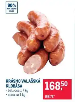 Makro KRÁSNO VALAŠSKÁ KLOBÁSA nabídka