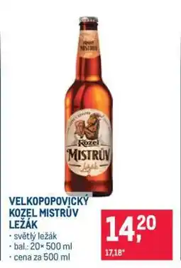 Makro Velkopopovický Kozel Mistrův ležák nabídka