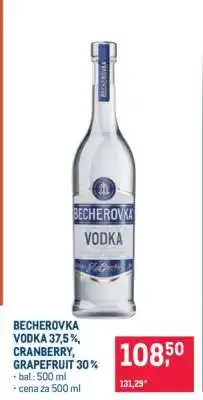 Makro BECHEROVKA VODKA 37,5%, CRANBERRY, GRAPEFRUIT 30% nabídka
