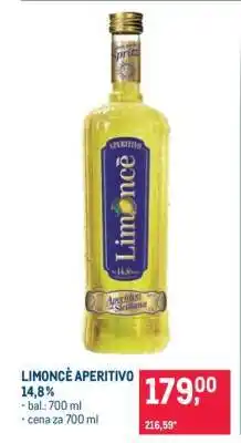 Makro LIMONCÈ APERITIVO nabídka