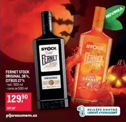 Makro Fernet Stock Original 38 %, Citrus 27 % nabídka