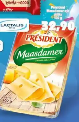 Jip Président Maasdamer sýr plátky nabídka