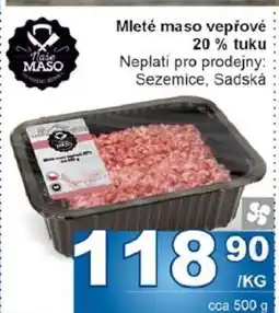 Jip Mleté maso vepřové 20 % tuku nabídka