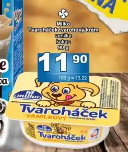 Jip Milko Tvaroháček tvarohový krém nabídka