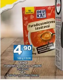 Jip Delikat instantní polévka s nudlemi rajčatová nabídka