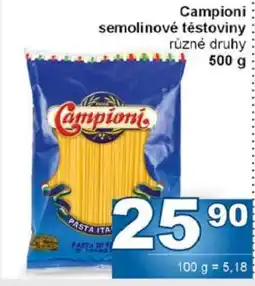 Jip Campioni semolinové těstoviny nabídka