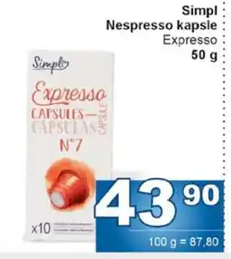Jip Simpl Nespresso kapsle nabídka