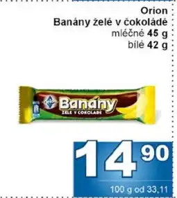 Jip Orion Banány želé v čokoládě nabídka