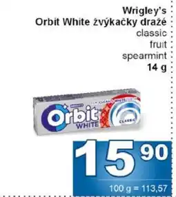 Jip Wrigley's Orbit White žvýkačky dražé nabídka