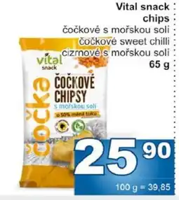 Jip Vital snack chips nabídka