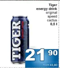 Jip Tiger Energy drink nabídka