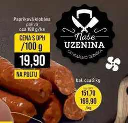 Jip Papriková klobása pálivá nabídka