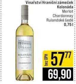 Jip Vinařství Hraniční zámeček Kolonáda nabídka