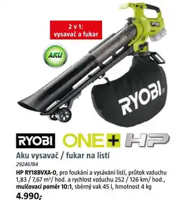 Bauhaus Ryobi one + hp aku vysavač / fukar na listí nabídka