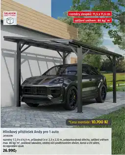 Bauhaus Hliníkový přístřešek Andy pro 1 auto nabídka