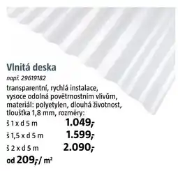 Bauhaus Vlnitá deska nabídka