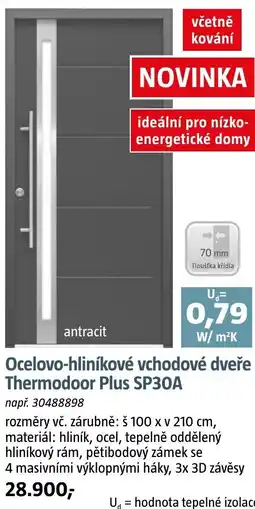 Bauhaus Ocelovo-hliníkové vchodové dveře Thermodoor Plus SP30A nabídka