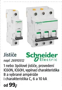 Bauhaus i charakteristika C, 6 a 10 kA od 99- Schneider Electric Jističe nabídka