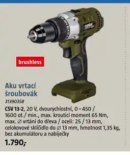 Bauhaus Aku vrtací šroubovák nabídka