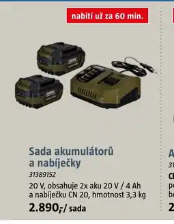 Bauhaus Sada akumulátorů a nabíječky nabídka
