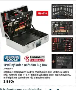 Bauhaus Alpha tools 119dílný kufr s nářadím big box nabídka