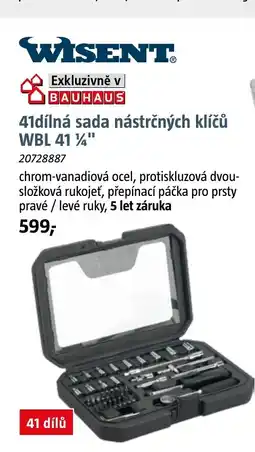Bauhaus WISENT. 41dílná sada nástrčných klíčů WBL 41 14" nabídka