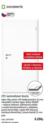Bauhaus Doornite cpl laminátové dveře nabídka