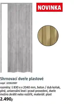 Bauhaus Shrnovací dveře plastové nabídka
