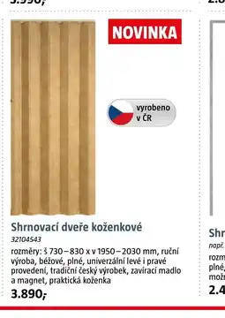 Bauhaus Shrnovací dveře koženkové nabídka