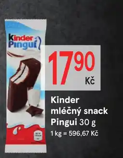 Žabka Kinder mléčný snack Pingui nabídka