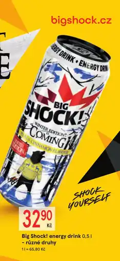 Žabka Big Shock! energy drink nabídka
