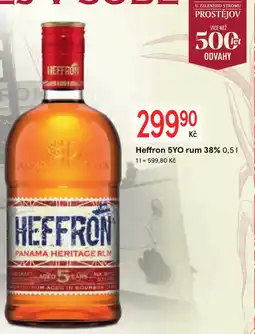 Žabka Heffron 5YO rum 38% nabídka