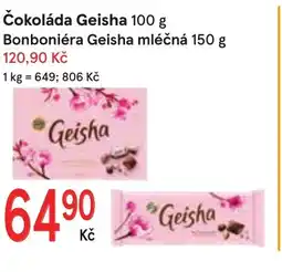 Žabka Čokoláda Geisha nabídka