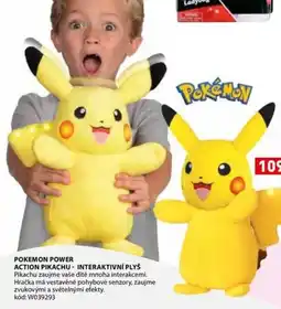 Wiky Pokemon power action pikachu - interaktivní plyš nabídka